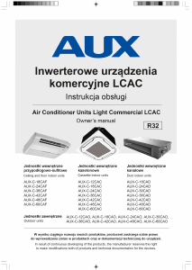 Instrukcja AUX AUX-C-36CAD Klimatyzator