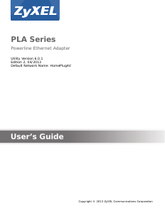 Handleiding ZyXEL PLA5205 Powerline adapter