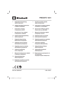 Brugsanvisning Einhell PRESSITO 18/21 Kompressor