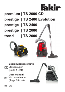 Bedienungsanleitung Fakir TS 2000 Trend Staubsauger