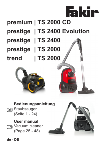 Manual Fakir TS 2000 Prestige Vacuum Cleaner