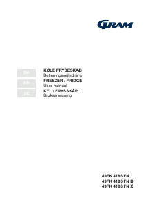 Manual Gram 49FK 4186 FN X Fridge-Freezer