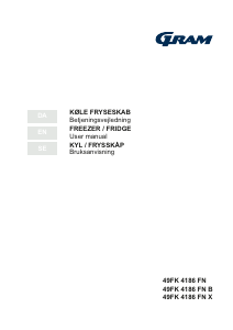 Manual Gram 49FK 4186 FN B Fridge-Freezer