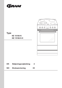 Bruksanvisning Gram KE 15106 N Komfyr