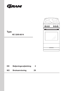 Brugsanvisning Gram KE 3205-60 N Komfur