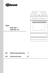 Bruksanvisning Gram 16KE 662-1 B Komfyr