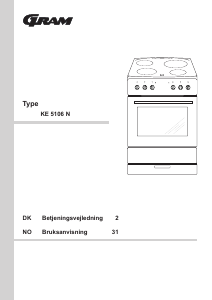 Brugsanvisning Gram KE 5106 N Komfur