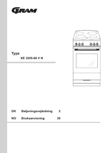 Bruksanvisning Gram KE 3205-60 V N Komfyr