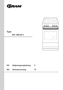 Bruksanvisning Gram EKI 1500-00 V Komfyr