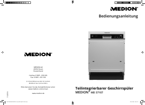 Bedienungsanleitung Medion MD 37107 Geschirrspüler