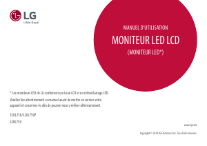 Mode d’emploi LG 32UL750P-W Moniteur LED