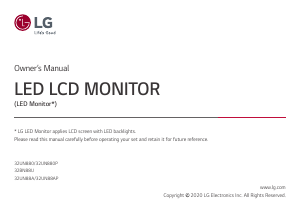 Handleiding LG 32UN88AP-W LED monitor