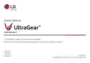 Manual LG 32GQ950P-B UltraGear LED Monitor