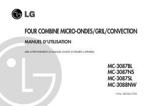 Mode d’emploi LG MC-3087SL Micro-onde