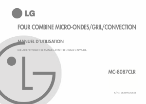 Mode d’emploi LG MC-8087CLR Micro-onde