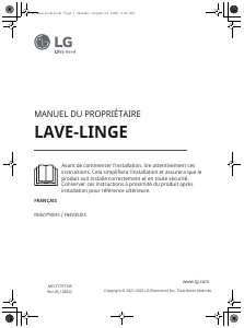 Mode d’emploi LG F84V35IXS Lave-linge