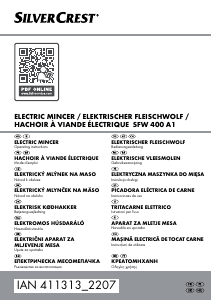 Manuale SilverCrest IAN 411313 Tritacarne