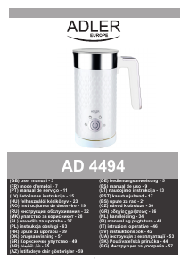 Návod Adler AD 4494 Napeňovač mlieka