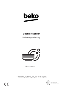 Bedienungsanleitung BEKO BDIN38440 Geschirrspüler