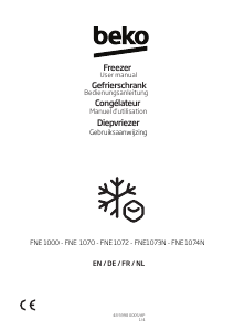 Manual BEKO FNE1074N Freezer