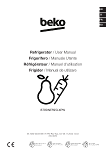 Manuale BEKO B7RDNE595LXPW Frigorifero-congelatore