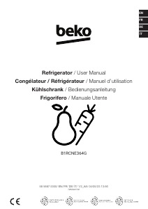 Mode d’emploi BEKO B1RCNE364G Réfrigérateur combiné