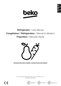 Manual BEKO RDNE650E40ZXBRN Fridge-Freezer