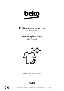 Manual BEKO B3WFU59415WSPBS Washing Machine