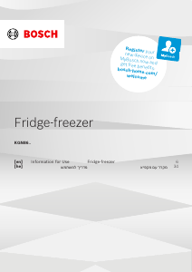 Manual Bosch KGN86AW4PL Fridge-Freezer