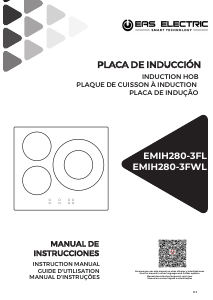 Handleiding EAS Electric EMIH280-3FL Kookplaat