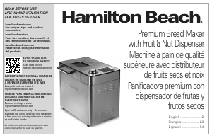 Manual Hamilton Beach 29890 Bread Maker