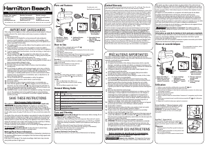 Mode d’emploi Hamilton Beach 62628 Batteur à main