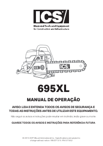 Manual ICS 695XL Motosserra
