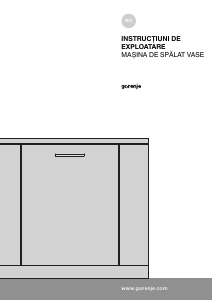 Manual Gorenje GV66262 Maşină de spălat vase