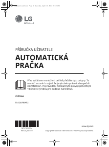 Návod LG FA124V9BAP2 Práčka