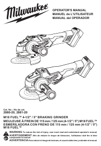 Manual de uso Milwaukee 2881-22 Amoladora angular