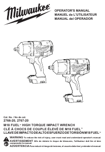 Manual de uso Milwaukee 2766-22 Llave de impacto