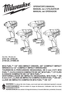 Manual de uso Milwaukee 2759-22 Llave de impacto