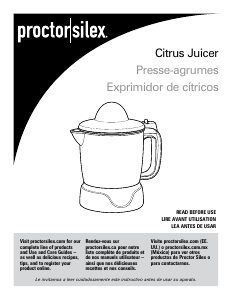 Manual Proctor Silex 66337 Citrus Juicer