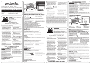 Mode d’emploi Proctor Silex 31265 Four