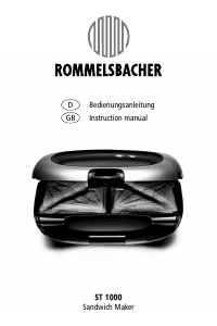 Manual Rommelsbacher ST 1000 Contact Grill