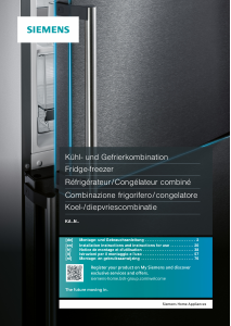 Mode d’emploi Siemens KA93NVIFPK Réfrigérateur combiné