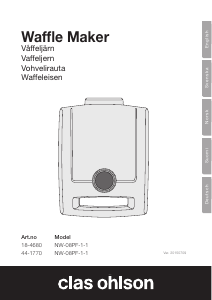 Käyttöohje Clas Ohlson NW-08F-1-1 Vohvelirauta