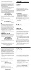 Manual de uso Taylor 7596FT Báscula