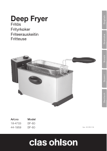 Bruksanvisning Clas Ohlson DF-60 Fritös