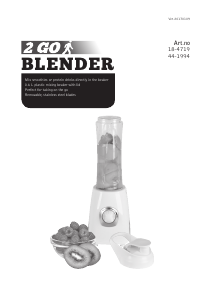 Manual Clas Ohlson BL3326B 2GO Blender