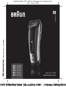 Brugsanvisning Braun BT 5010 Skægtrimmer