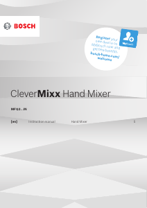 Handleiding Bosch MFQ22100IN CleverMixx Handmixer