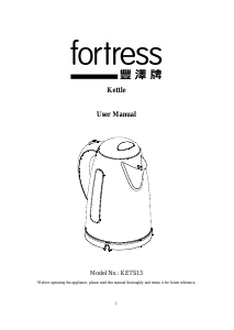 Manual Fortress KETS13 Kettle