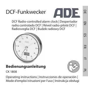 Manual de uso ADE CK 1808 Despertador